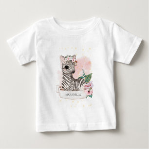 T-shirt Pour Bébé *~* Baby Zebra Nom de la pépinière Jungle Sweet Gi