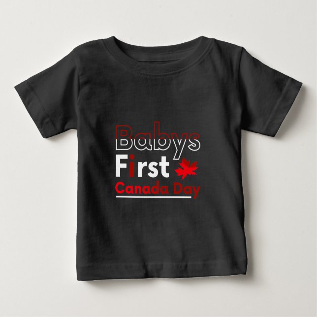 T-shirt Pour Bébé Babys first Canada day (Devant)