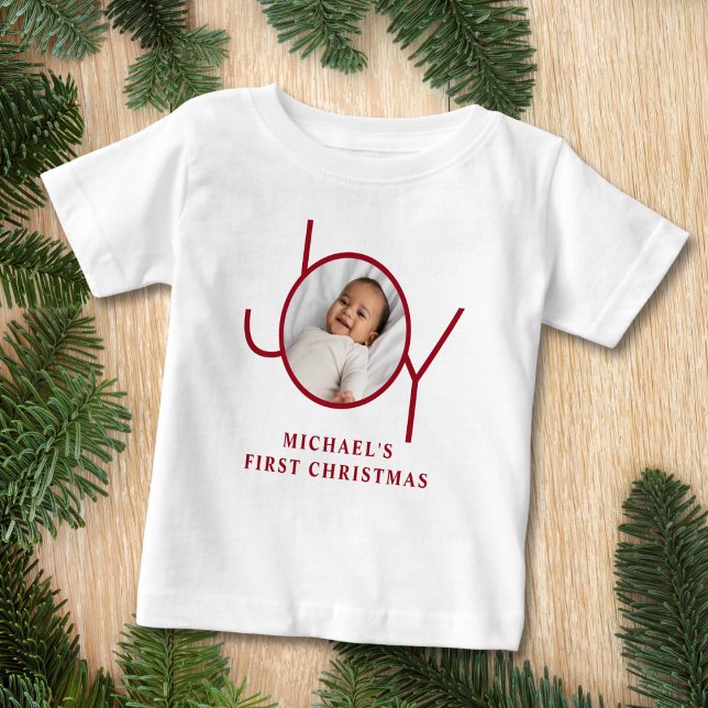 T-shirt Pour Bébé Baby's First Christmas  (Créateur téléchargé)