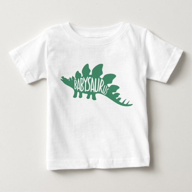 T-shirt Pour Bébé Babysaurus. (Jeu de correspondance). (Devant)