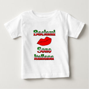 T-shirt Pour Bébé Baciami Sono Italiana (Kiss Me Je suis Italien)