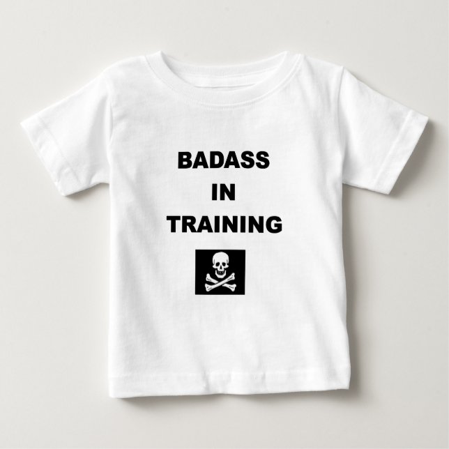 T-shirt Pour Bébé badass dans l'enfant de formation (Devant)