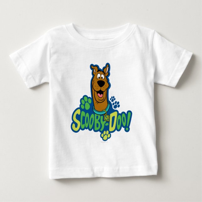 T-shirt Pour Bébé Badge de caractère Empreinte de patte Scooby-Doo (Devant)