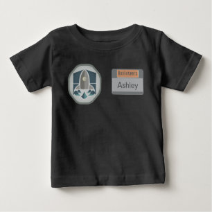 T-shirt Pour Bébé Badge d'identité de l'astronaute et logo de la fus