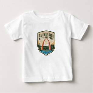 T-shirt Pour Bébé Badge du parc national Gateway Arch