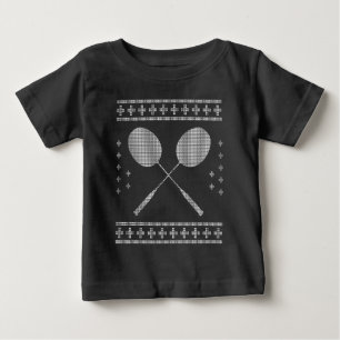 T-shirt Pour Bébé Badminton Noël