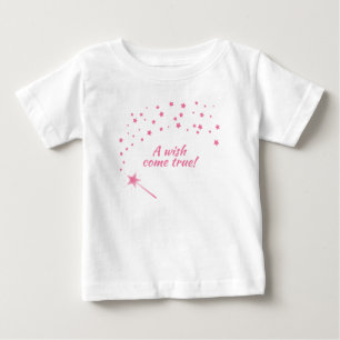 T-shirt Pour Bébé Baguette Fée & Étoiles, Un Souhait Vraiment