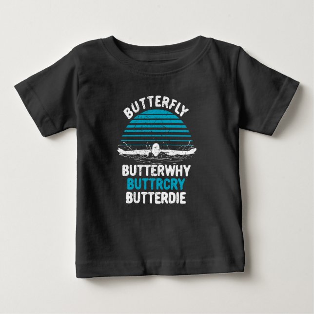 T-shirt Pour Bébé Baignade - Papillon papillon (Devant)