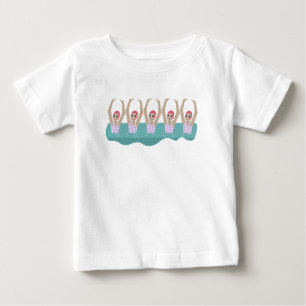 T-shirt Pour Bébé Baigneurs artistiques   Illustration de natation a