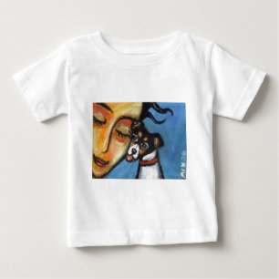 T-shirt Pour Bébé Baiser de Rat terrier