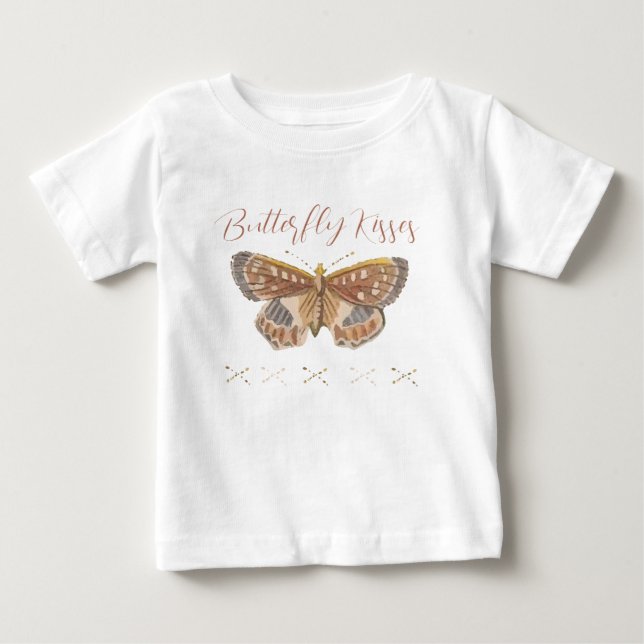T-shirt Pour Bébé Baisers à papillon fille Boho (Devant)