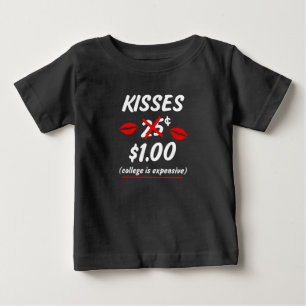 T-shirt Pour Bébé Baisers amusants Bébé Saint Valentin Chemise