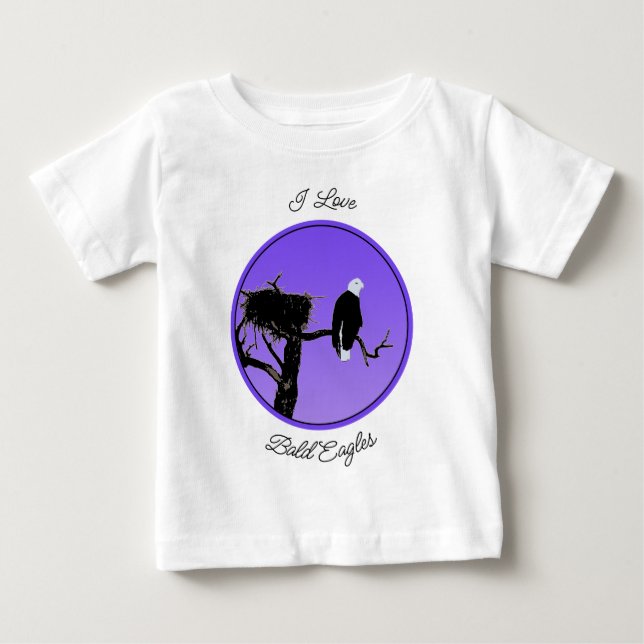 T-shirt Pour Bébé Bald Eagle at Sunset - Art original de la faune (Devant)