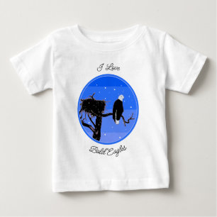 T-shirt Pour Bébé Bald Eagle en hiver - Art original de la faune