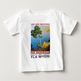 T-shirt Pour Bébé Baléares Vintage Voyage en France