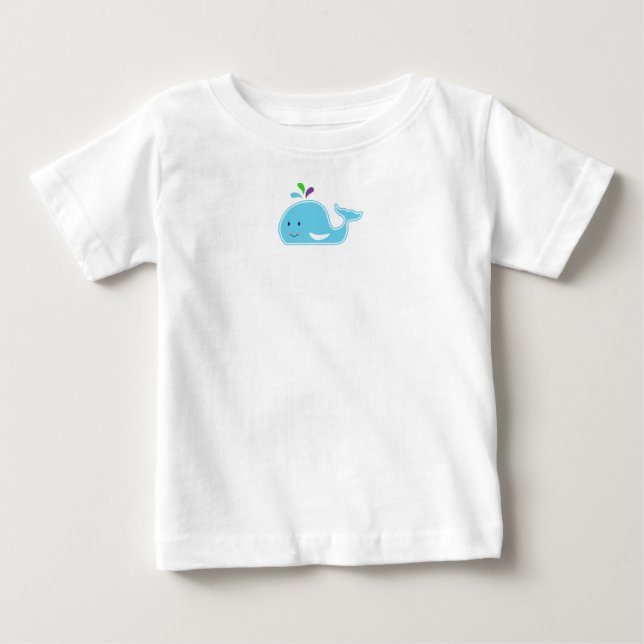T-shirt Pour Bébé Baleine Bébé Fille (Devant)