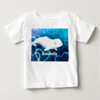 Baleine béluga personnalisée et Coeurs bleus Arcti