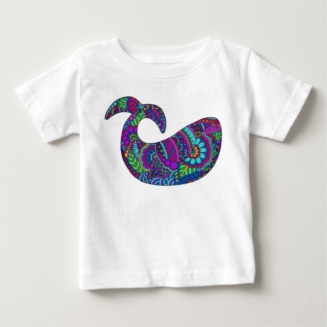 T-shirt Pour Bébé Baleine lunatique (Devant)
