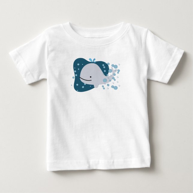 T-shirt Pour Bébé Baleine mignonne (Devant)