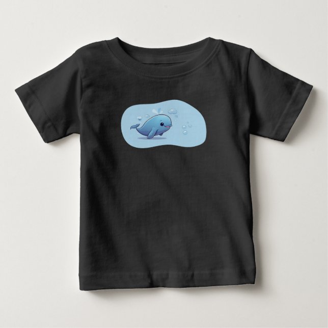 T-shirt Pour Bébé Baleine mignonne (Devant)