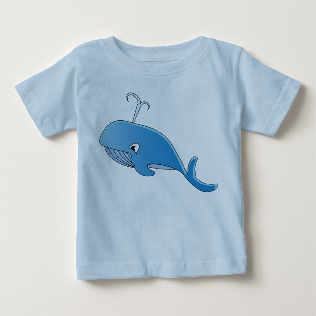 T-shirt Pour Bébé Baleine - T-shirt bébé en jersey fin (Devant)