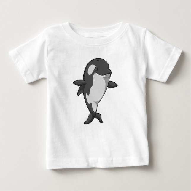 T-shirt Pour Bébé Baleine tueuse au Yoga Fitness in Standing (Devant)
