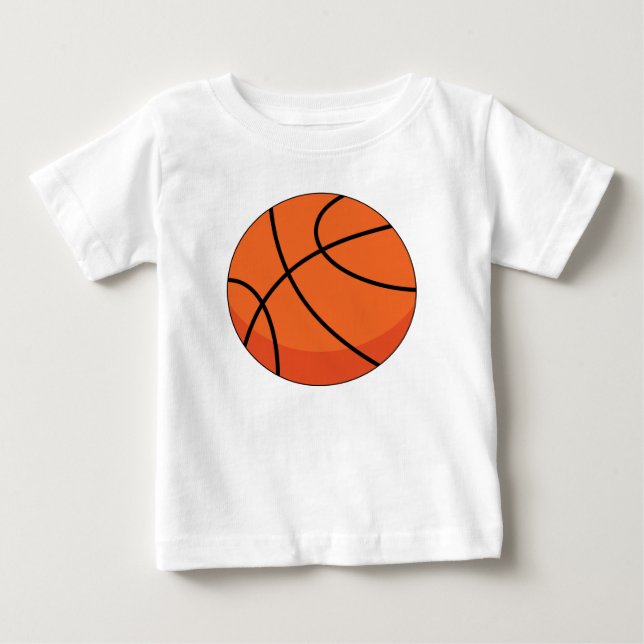 T-shirt Pour Bébé Balle de basket dessin animé (Devant)