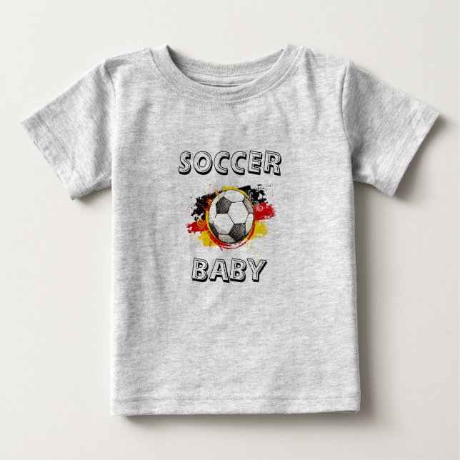 T-shirt Pour Bébé Balle de football, FOOTBALL, BÉBÉ (Devant)