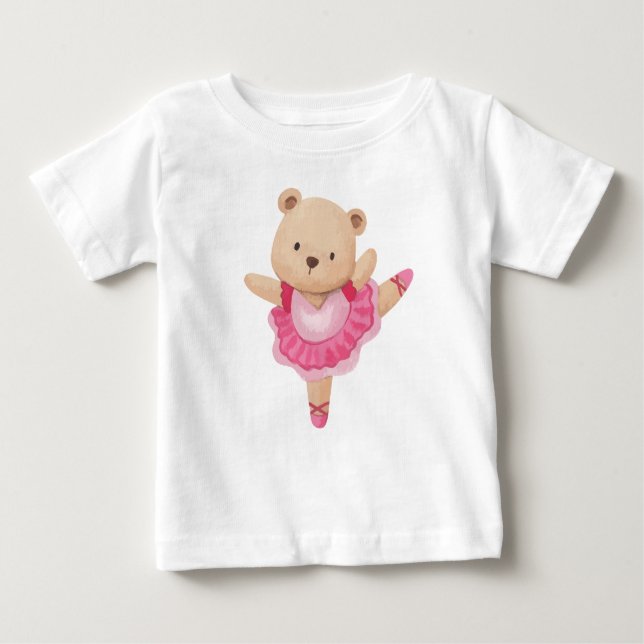 T-shirt Pour Bébé Ballerina de l'ours (Devant)
