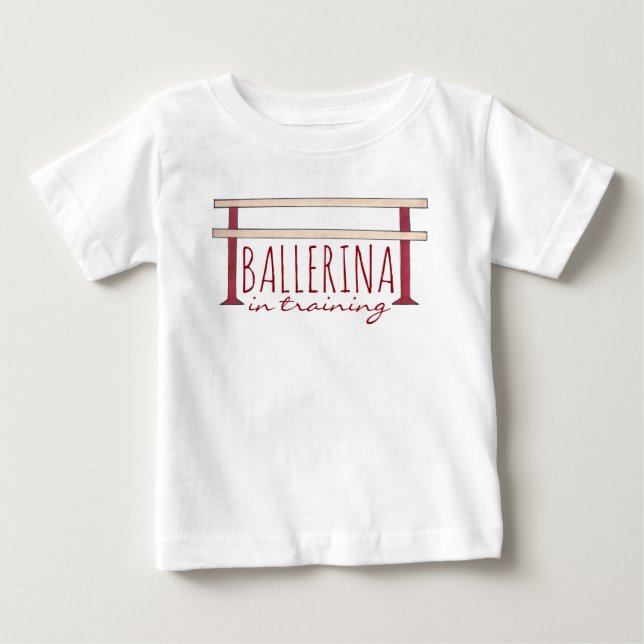 T-shirt Pour Bébé Ballerina en formation Ballet Barre Danse danseuse (Devant)