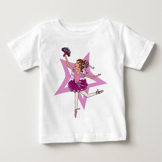 T-shirt Pour Bébé Ballerina étoile dans quand je suis grand enfant t (Devant)