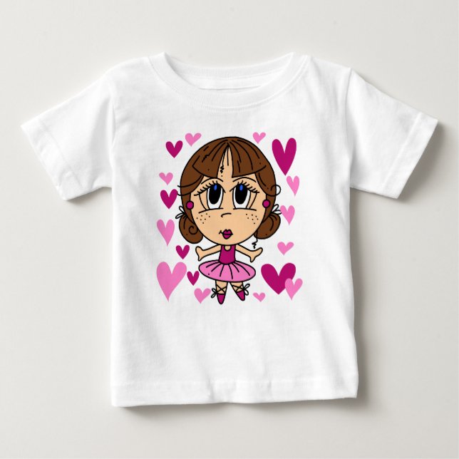T-shirt Pour Bébé Ballerina Girl (Devant)