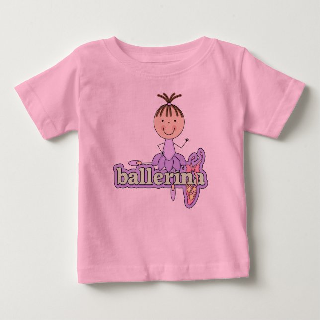 T-shirt Pour Bébé Ballerine - Body à tutu bébé lilas (Devant)