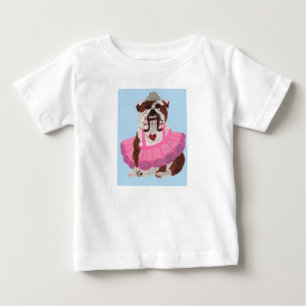 T-shirt Pour Bébé Ballerine Bouledogue