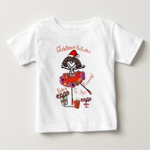 T-shirt Pour Bébé Ballerine de Noël - apportez sur les présents !