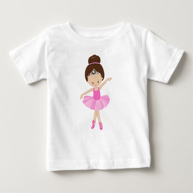 T-shirt Pour Bébé Ballerine, Fille de Ballet, Danseuse de Ballet, Ch (Devant)