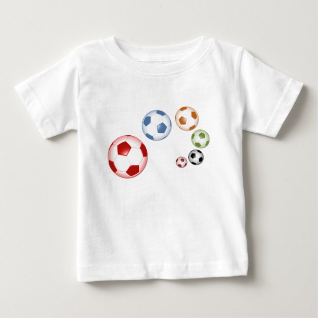 T-shirt Pour Bébé balles de pied (Devant)