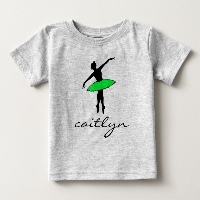 T-shirt Pour Bébé Ballet personnalisé Petite danseuse Ballerina (Devant)
