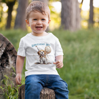 T-shirt Pour Bébé Ballon Chien Beagle Personnalisé Célébration d'Ann