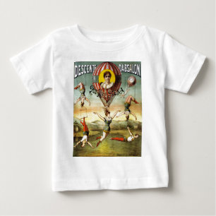 T-shirt Pour Bébé Ballon français vintage et représentation de
