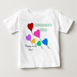 T-shirt Pour Bébé Ballons coeurs enfants de mercredi