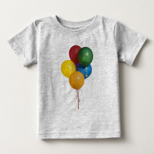 T-shirt Pour Bébé Ballons de parties multicolores (Devant)
