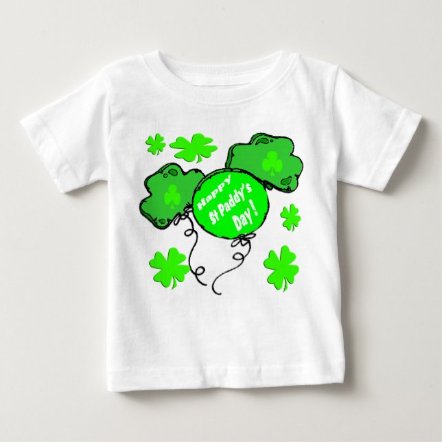 T-shirt Pour Bébé Ballons du jour de St Patrick (Devant)