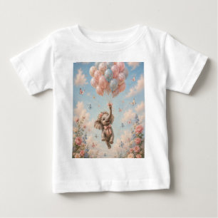 T-shirt Pour Bébé Ballons flottants éléphant bébé