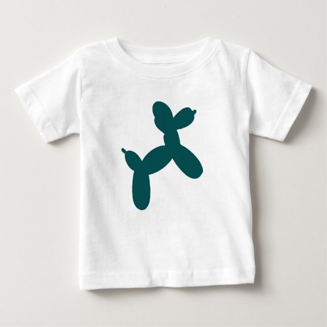 T-shirt Pour Bébé Balloon Chien Baby Romper, Turquoise (Devant)