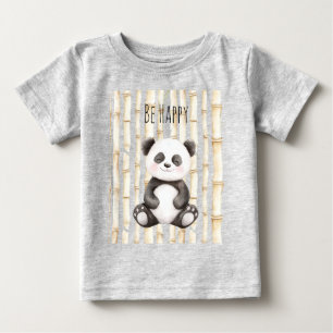 T-shirt Pour Bébé Bambou de panda heureux