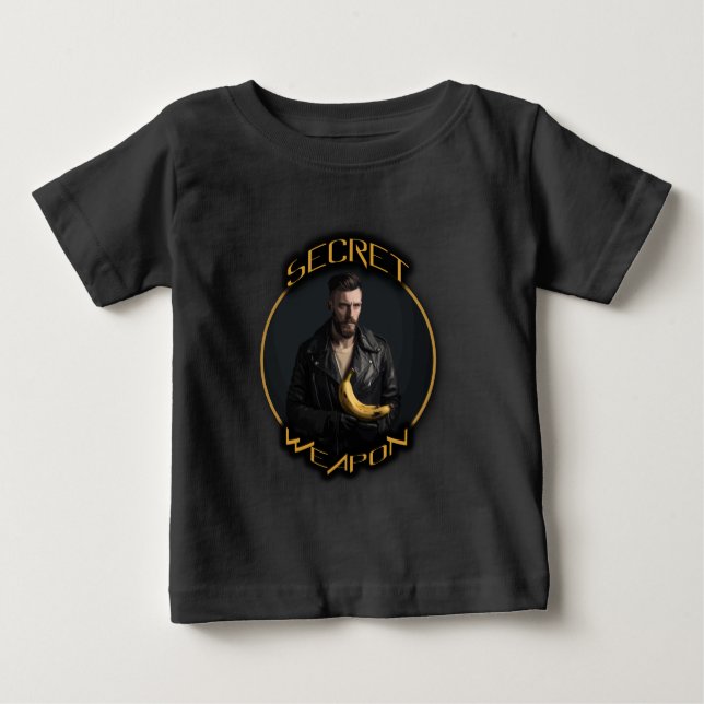 T-shirt Pour Bébé Banana : son arme secrète (Devant)