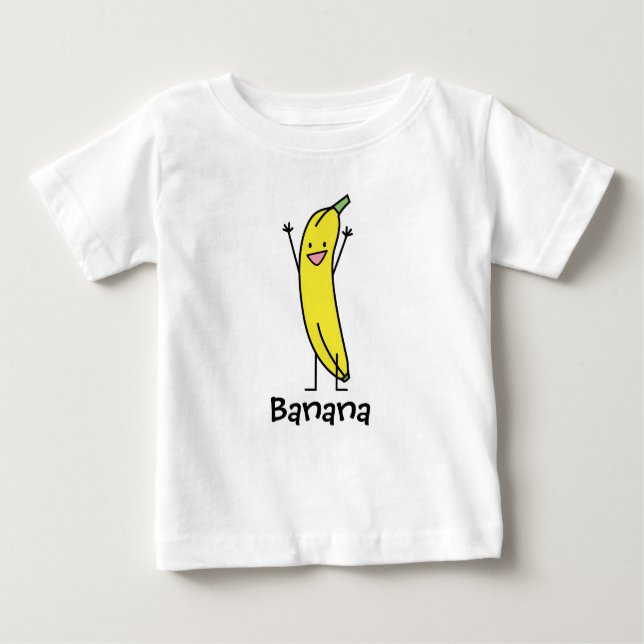 T-shirt Pour Bébé Banane qui est heureuse, célébrant et encourageant (Devant)