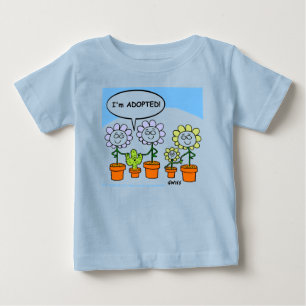 T-shirt Pour Bébé Bande dessinée adoptée drôle douce mignonne de