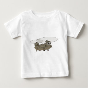 T-shirt Pour Bébé Bande dessinée chinook d'hélicoptère